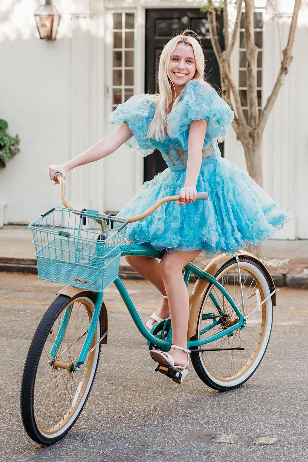 Off the Shoulder Prom Dress with Floral Print