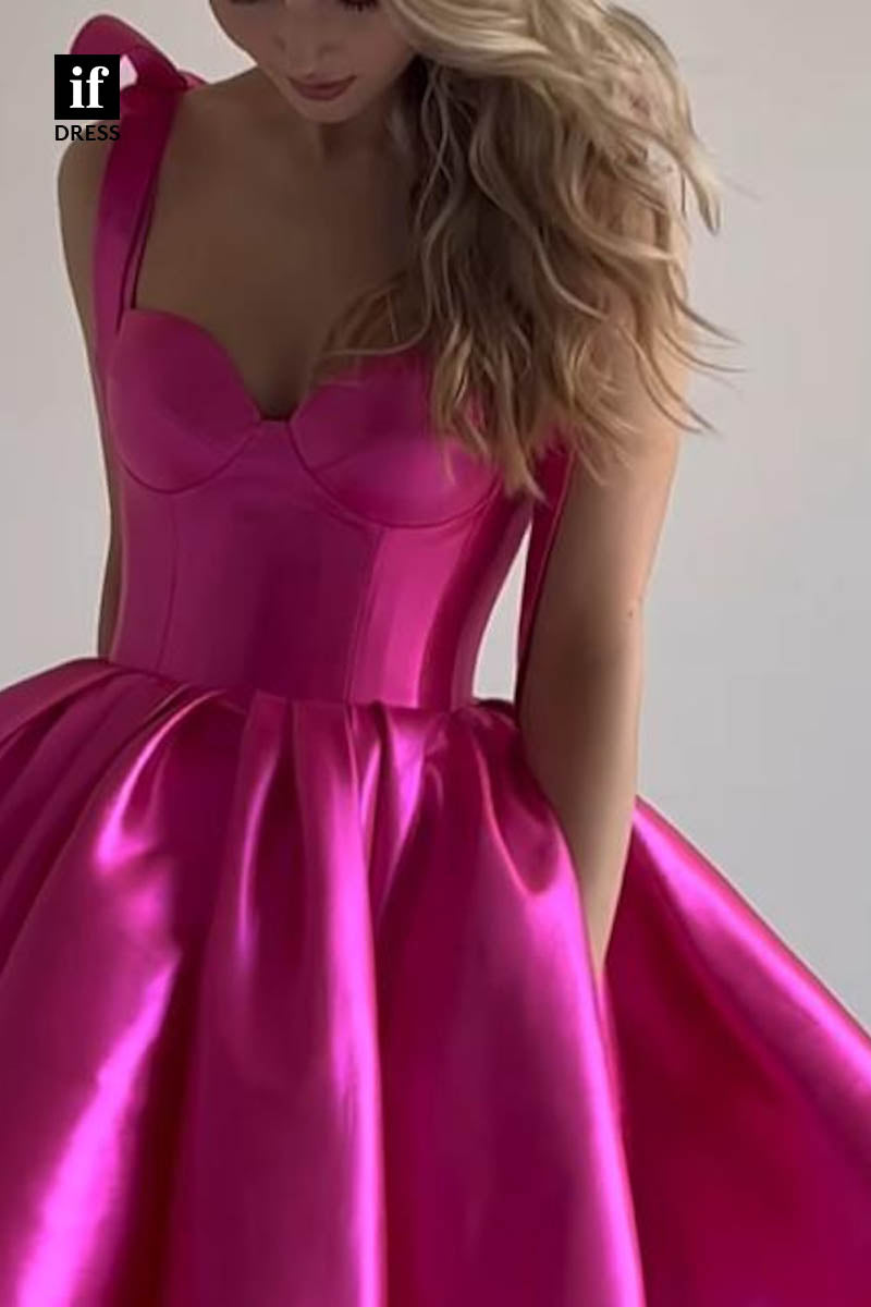 F1301 - Adorable Sweetheart Ruched Cocktail Homecoming Party Ball Gown