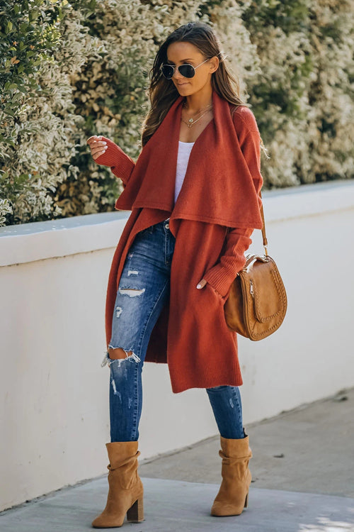 Starting Now Long Sleeve Cape Cardigan - 7 Colors