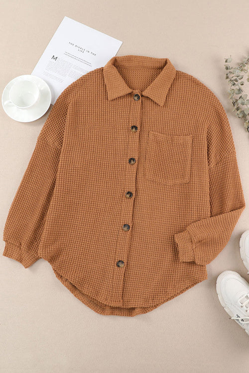 Keep It Up Button Down Long Sleeve Shacket - 9 Colors