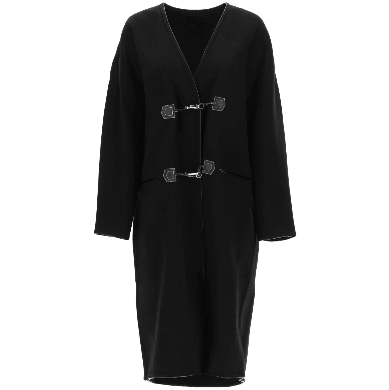 Nostalgia Lady Clasp Knee-Length Wool Coat