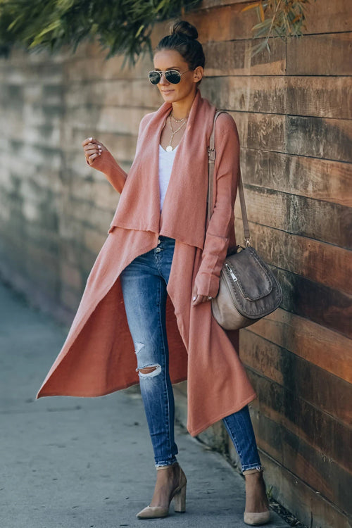 Starting Now Long Sleeve Cape Cardigan - 7 Colors