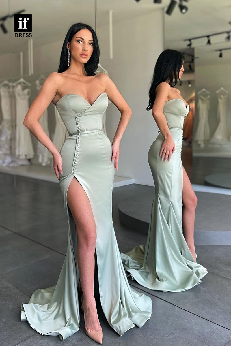 34048 - Sexy V-Neck High Split Elegant Long Prom Formal Dress