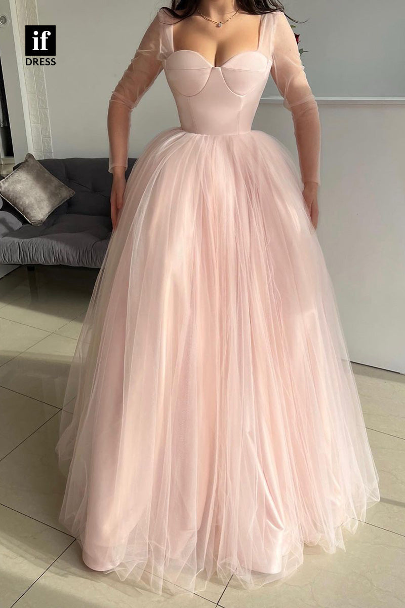 34290 - Romantic Sweetheart A-Line Tulle Ball Gown Prom Formal Dress