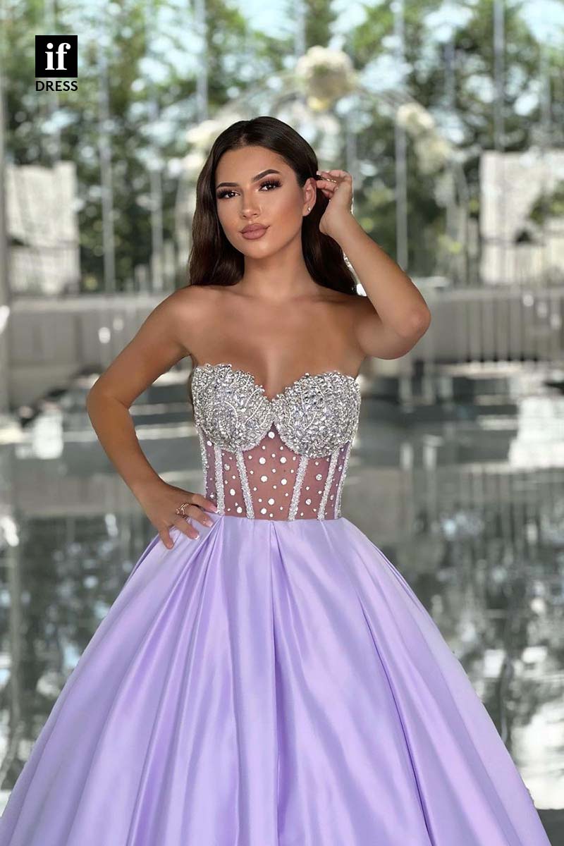 34354 - Charming Off Shoulder A-Line Beads Pleated Sleeveless Prom Evening Formal Dress