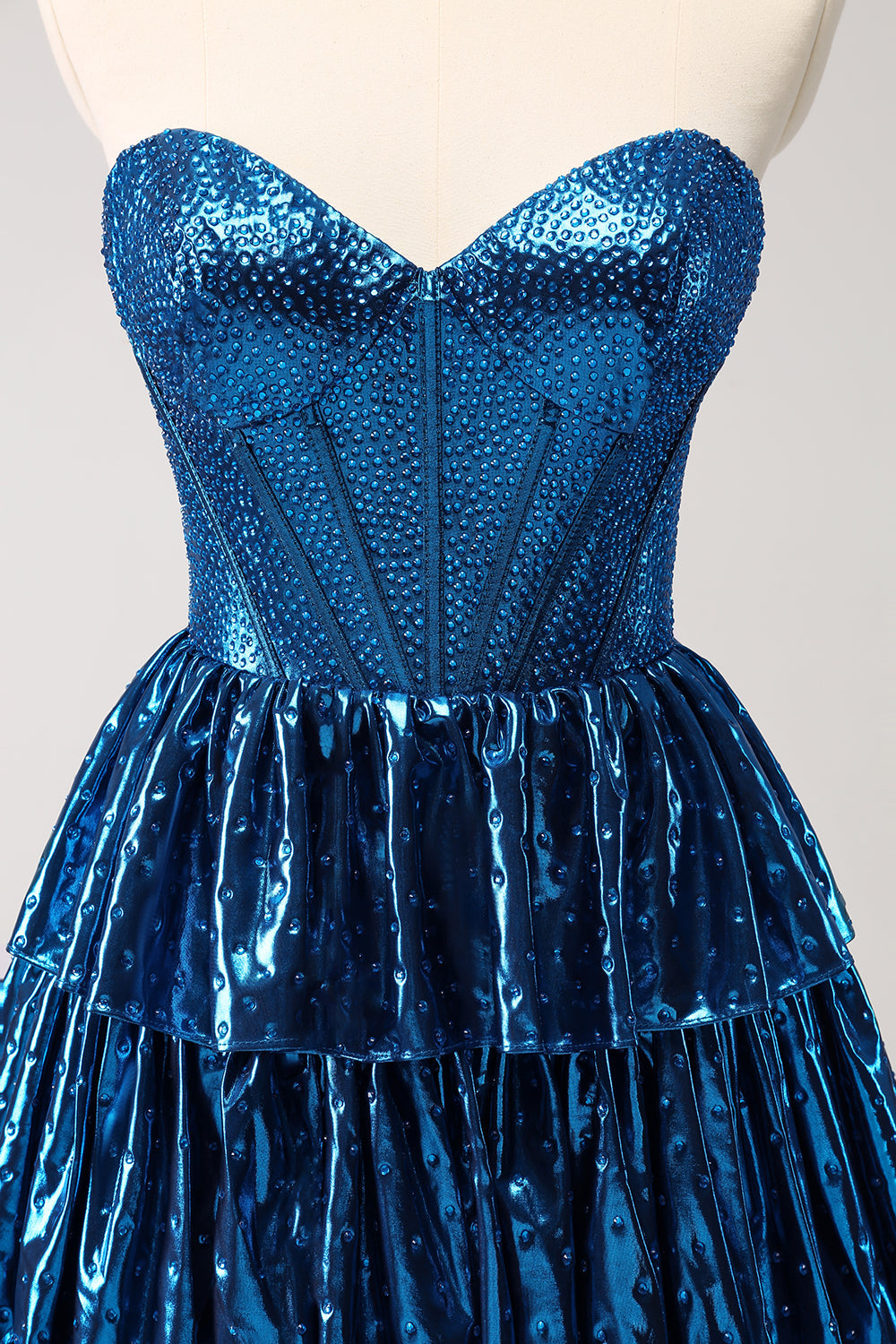 Peacock Blue Homecoming Dress Sweetheart Ruffled Short Prom Dress