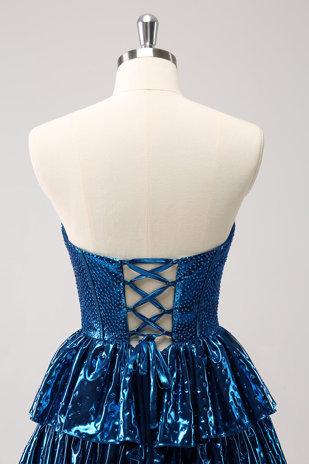 Peacock Blue Homecoming Dress Sweetheart Ruffled Short Prom Dress