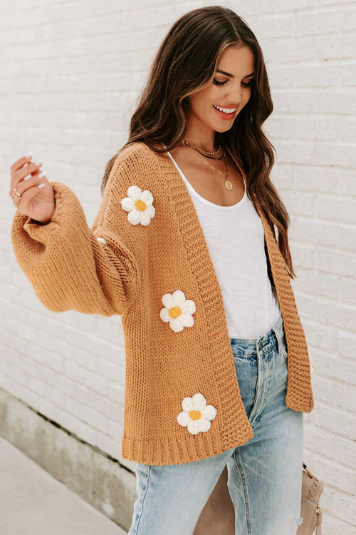 Simple Love Daisy Oversized Knit Cardigan