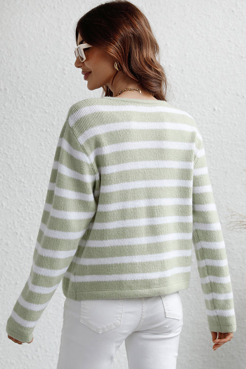 Fall For You Striped Knit Cardigan - 6 Colors