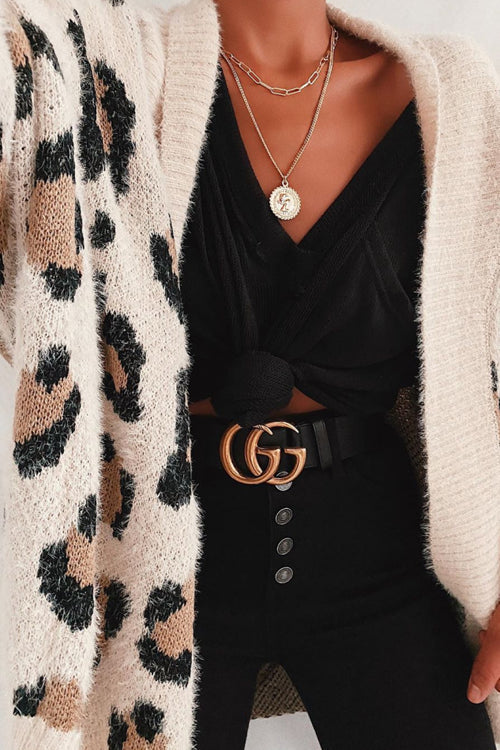 Cozy Perfection Leopard Knit Cardigan