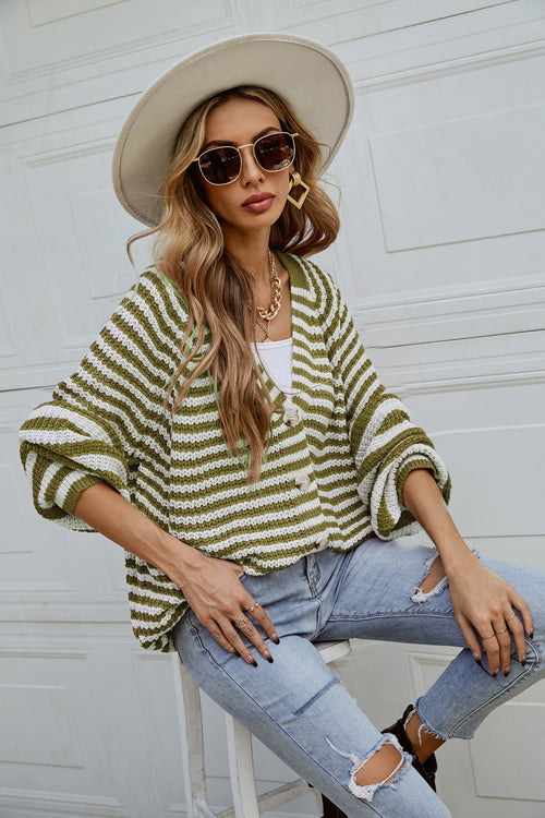 Afternoon Daydream Striped Knit Cardigan