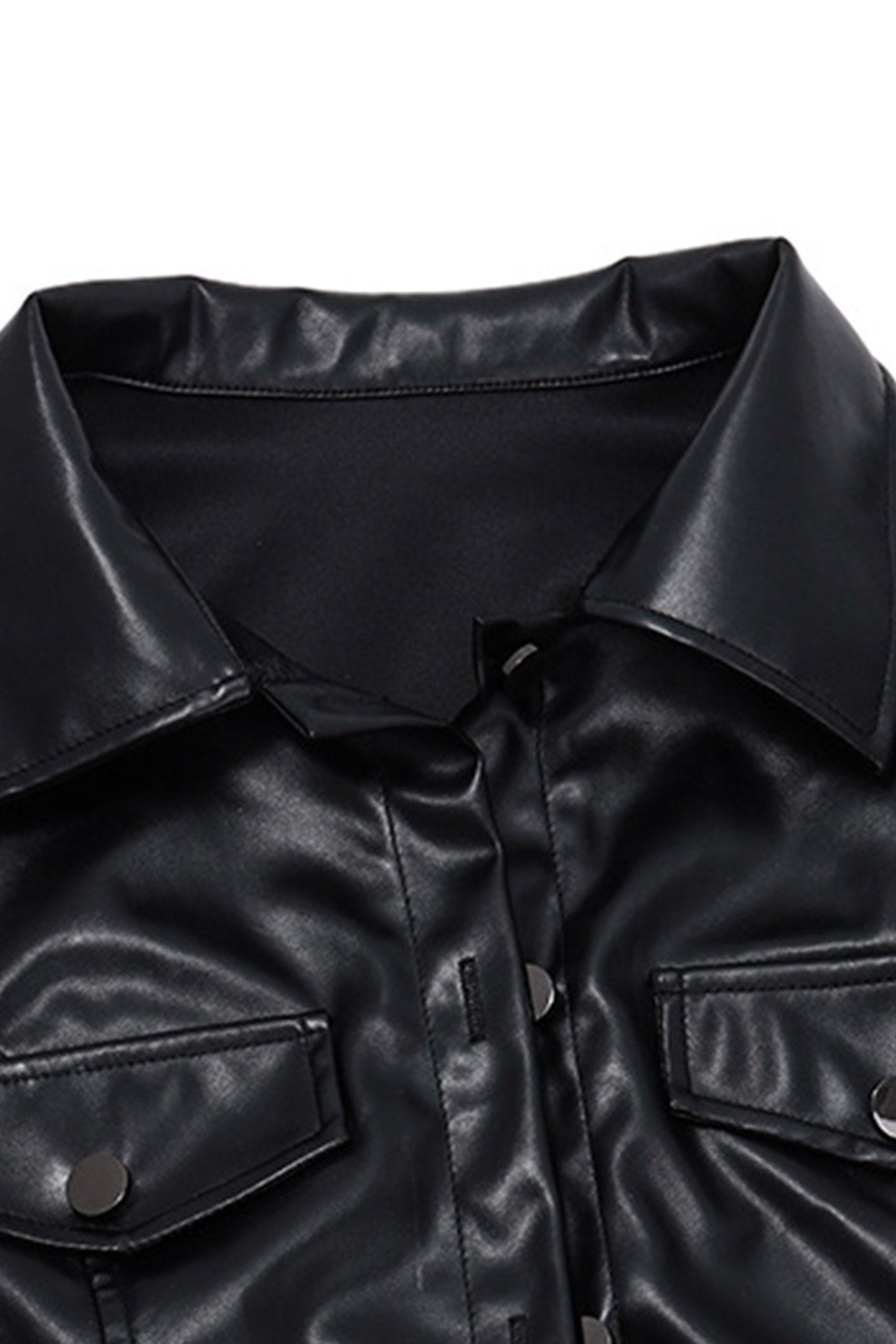 Black Leather Short Jacket