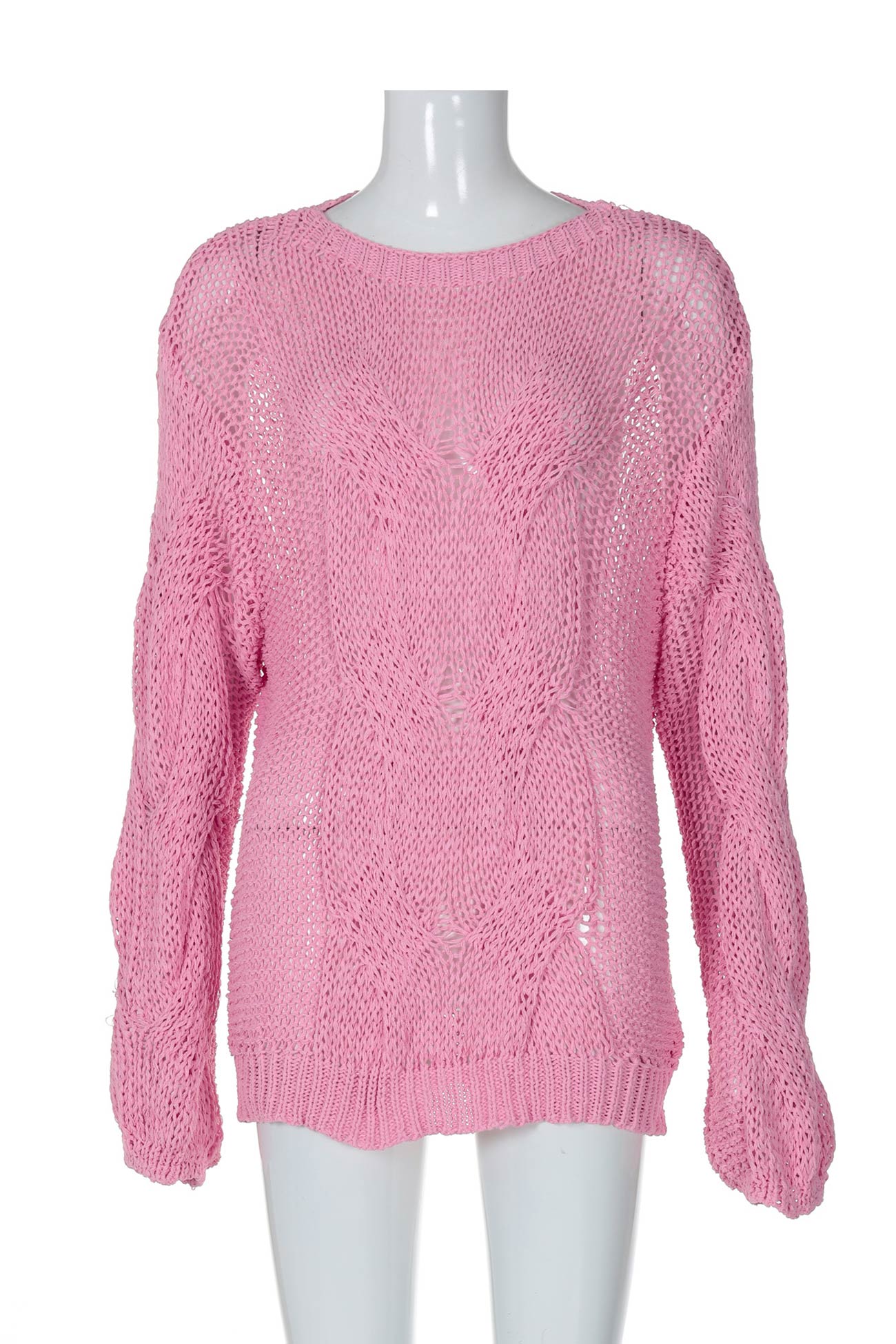 Cable Knit Hollow Out Pullover