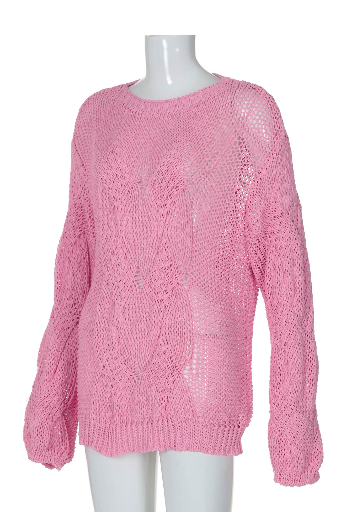 Cable Knit Hollow Out Pullover