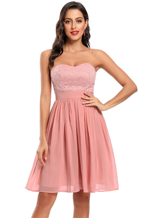 Chic Strapless Fit And Flare Homecoming Dress