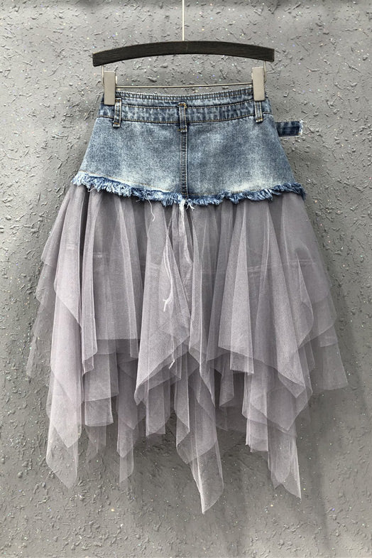 Chic Tulle Ruffle Casual Skirt