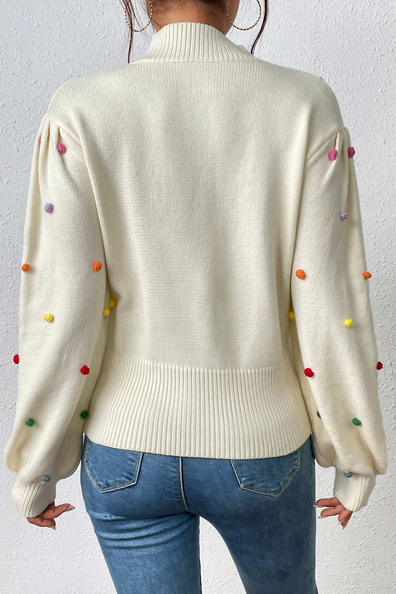 Colorful Yarn Ball Pullover Sweater