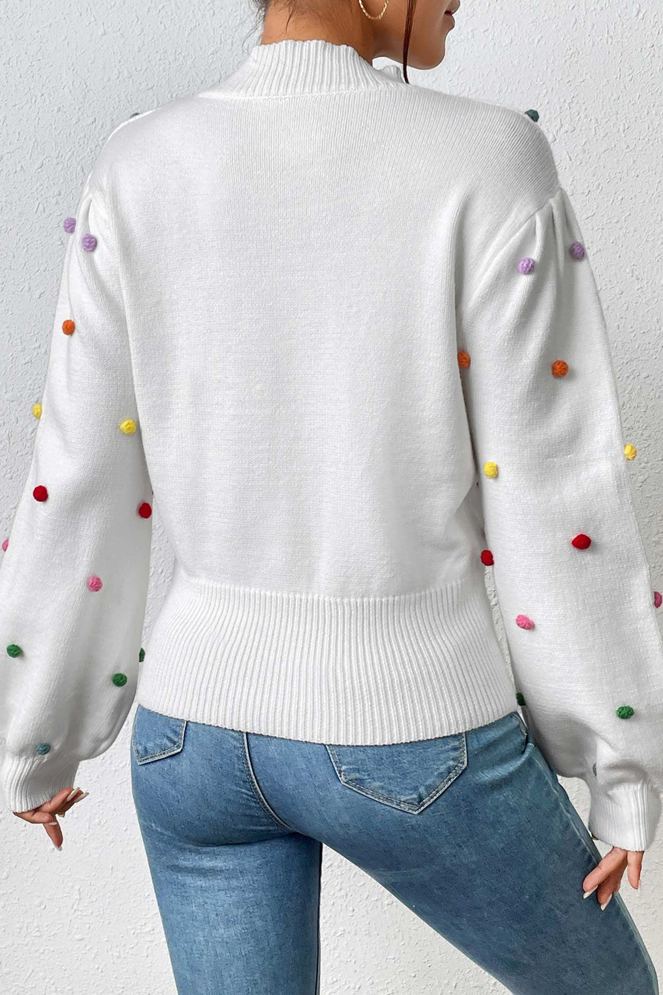 Colorful Yarn Ball Pullover Sweater