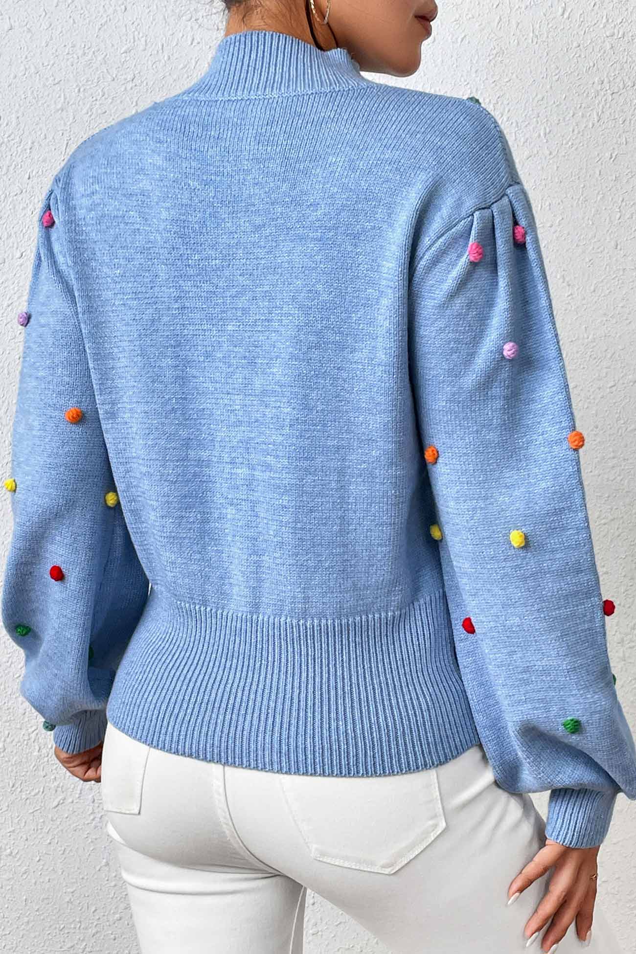 Colorful Yarn Ball Pullover Sweater