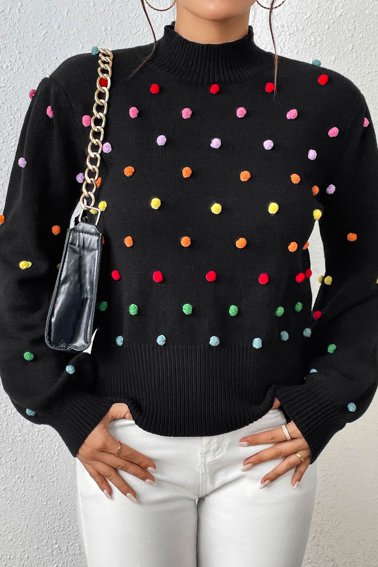 Colorful Yarn Ball Pullover Sweater