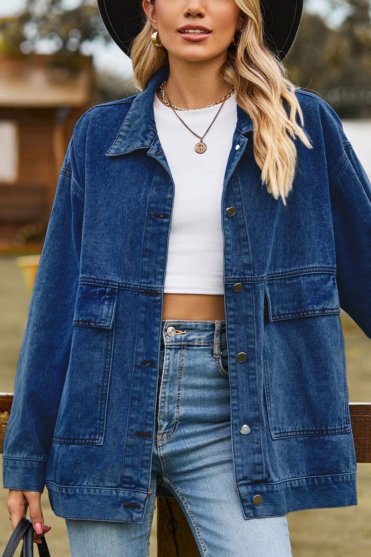 Detachable Hat Denim Jacket