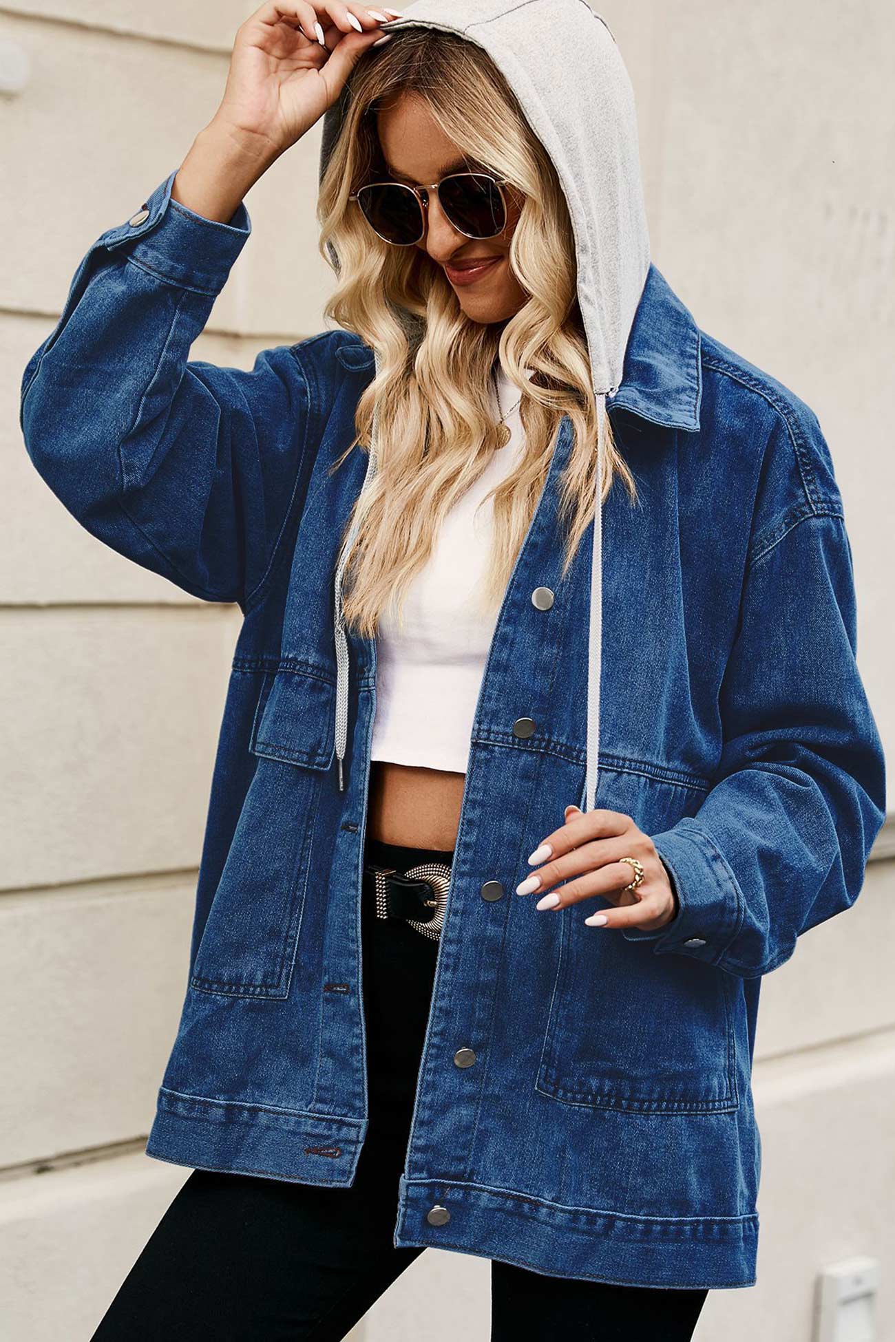 Detachable Hat Denim Jacket