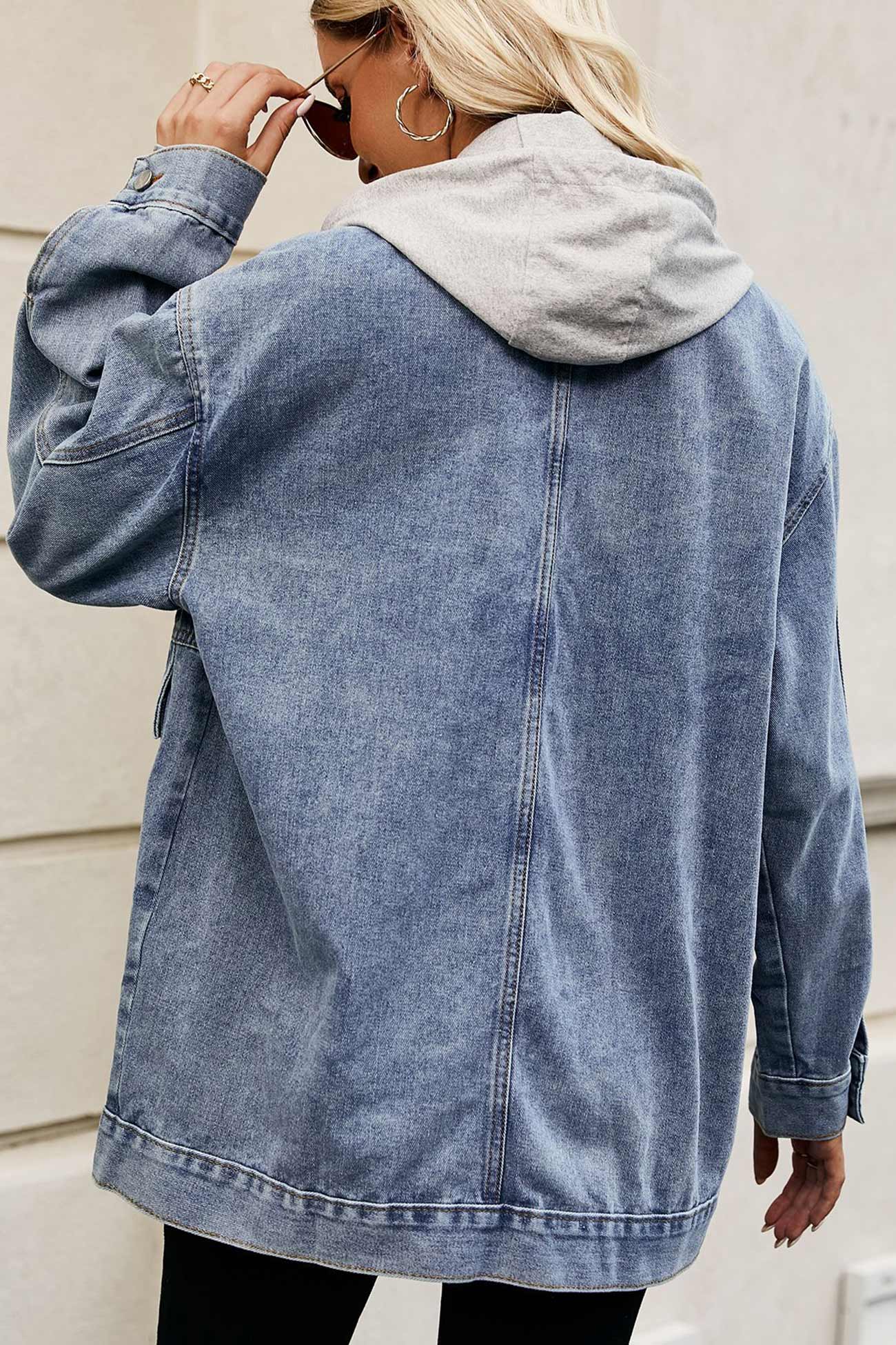 Detachable Hat Denim Jacket