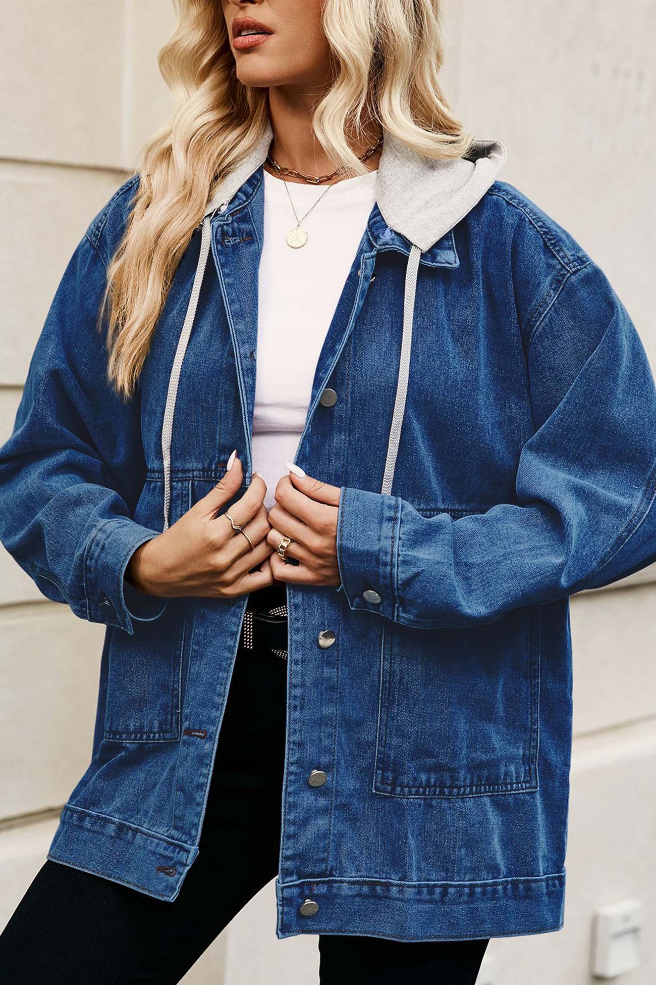 Detachable Hat Denim Jacket