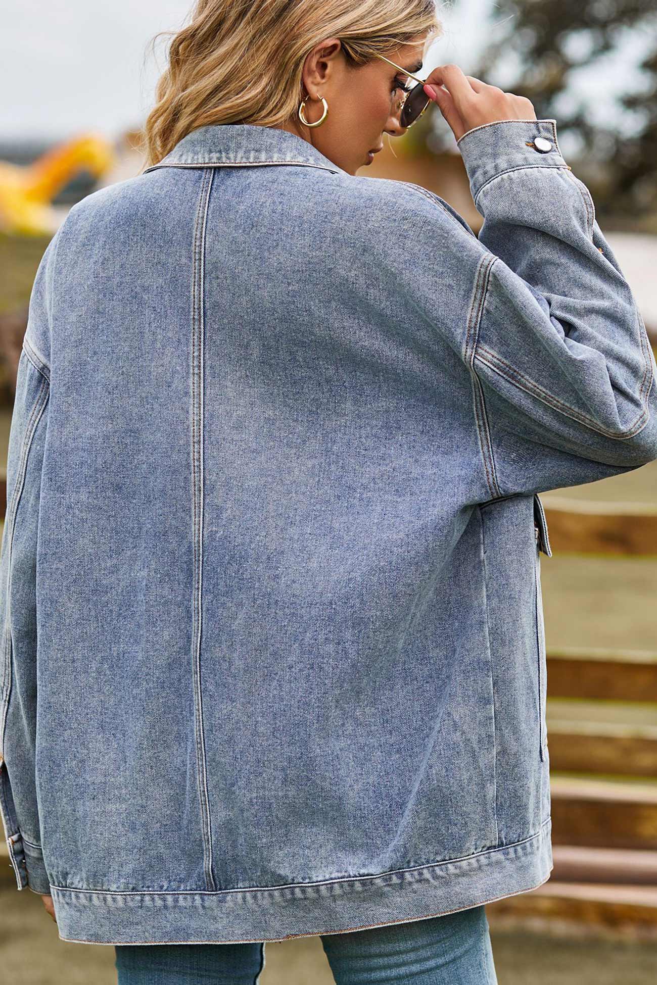 Detachable Hat Denim Jacket