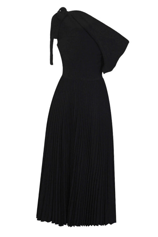 Elegant Black Off Shoulder A-Line Cocktail Party Dress