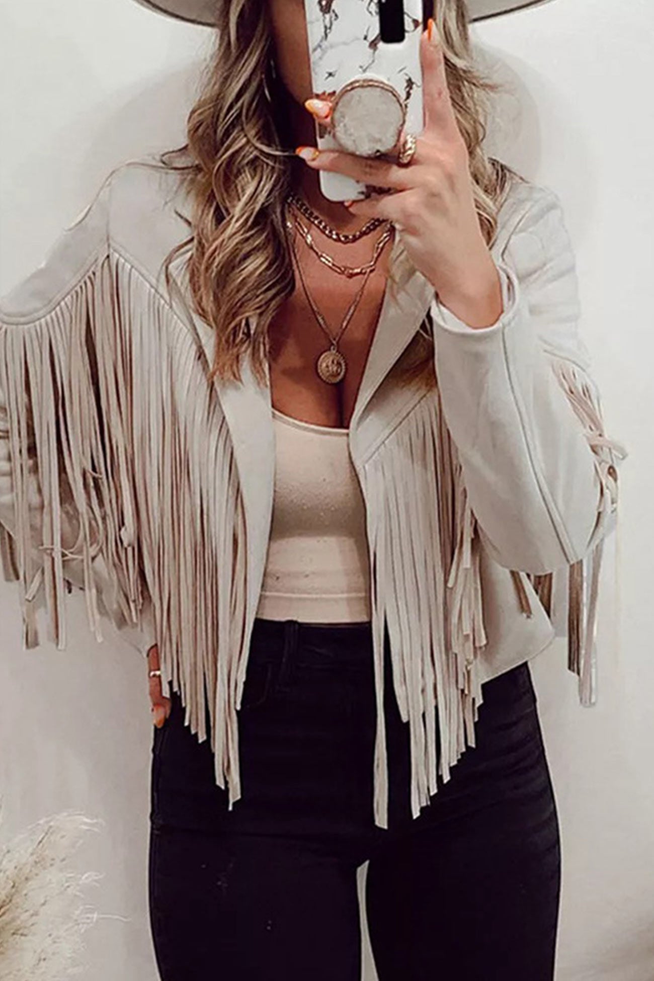 Lapel Tassel Decoration Short Jacket