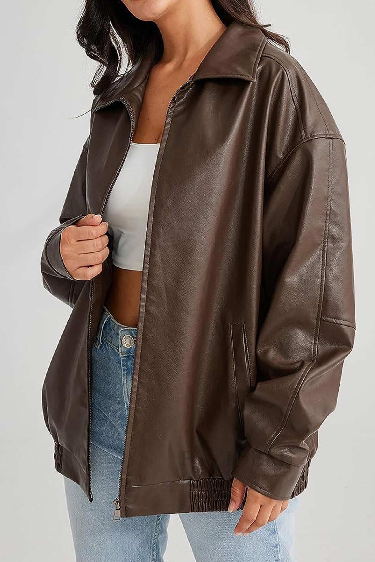 Retro Solid PU Jacket