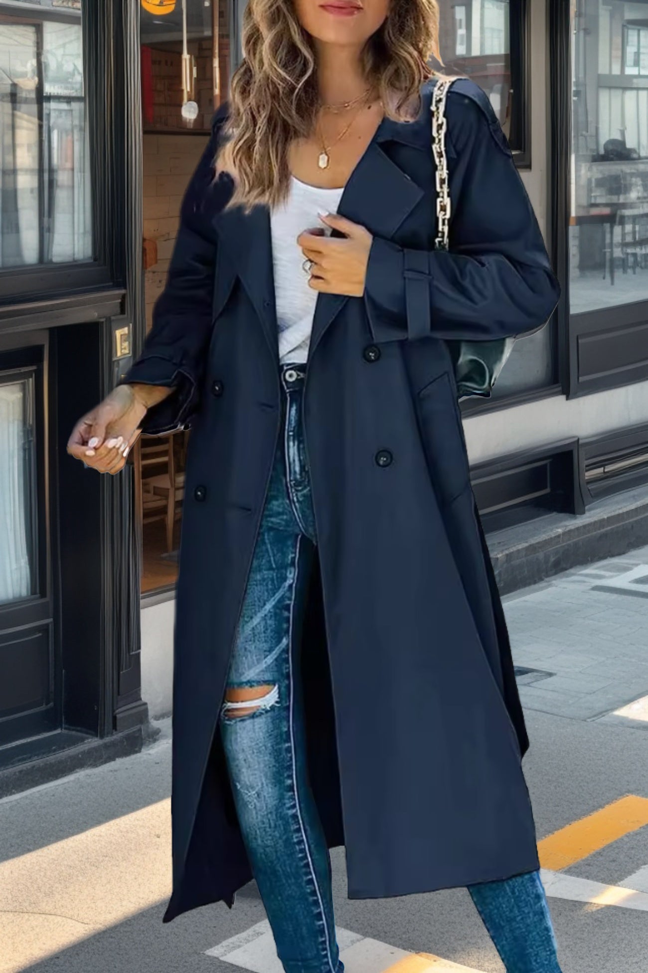 Retro Double-breasted Trench Coat