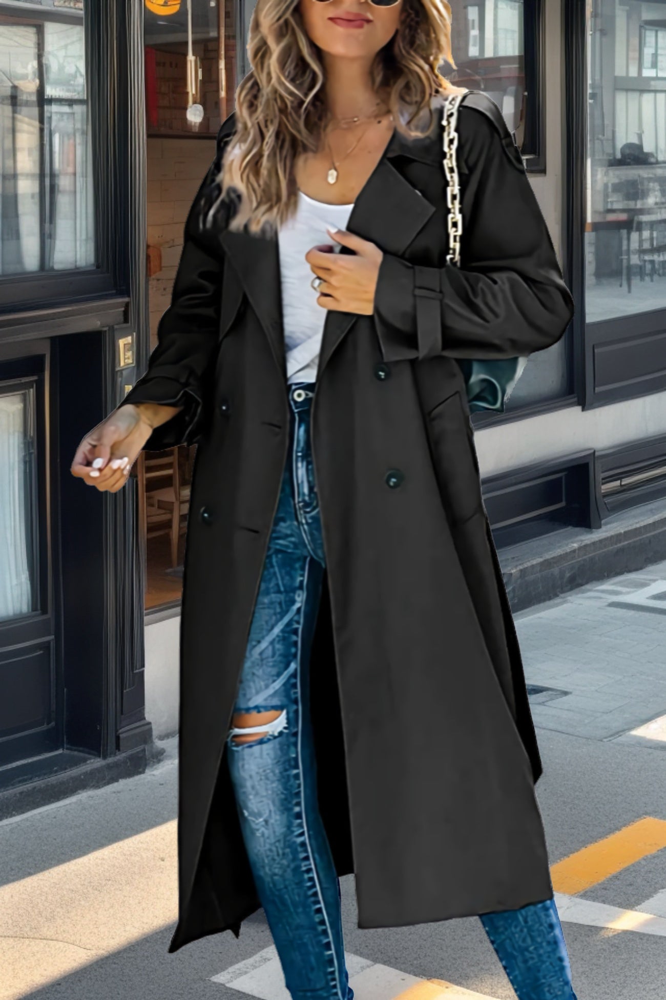 Retro Double-breasted Trench Coat