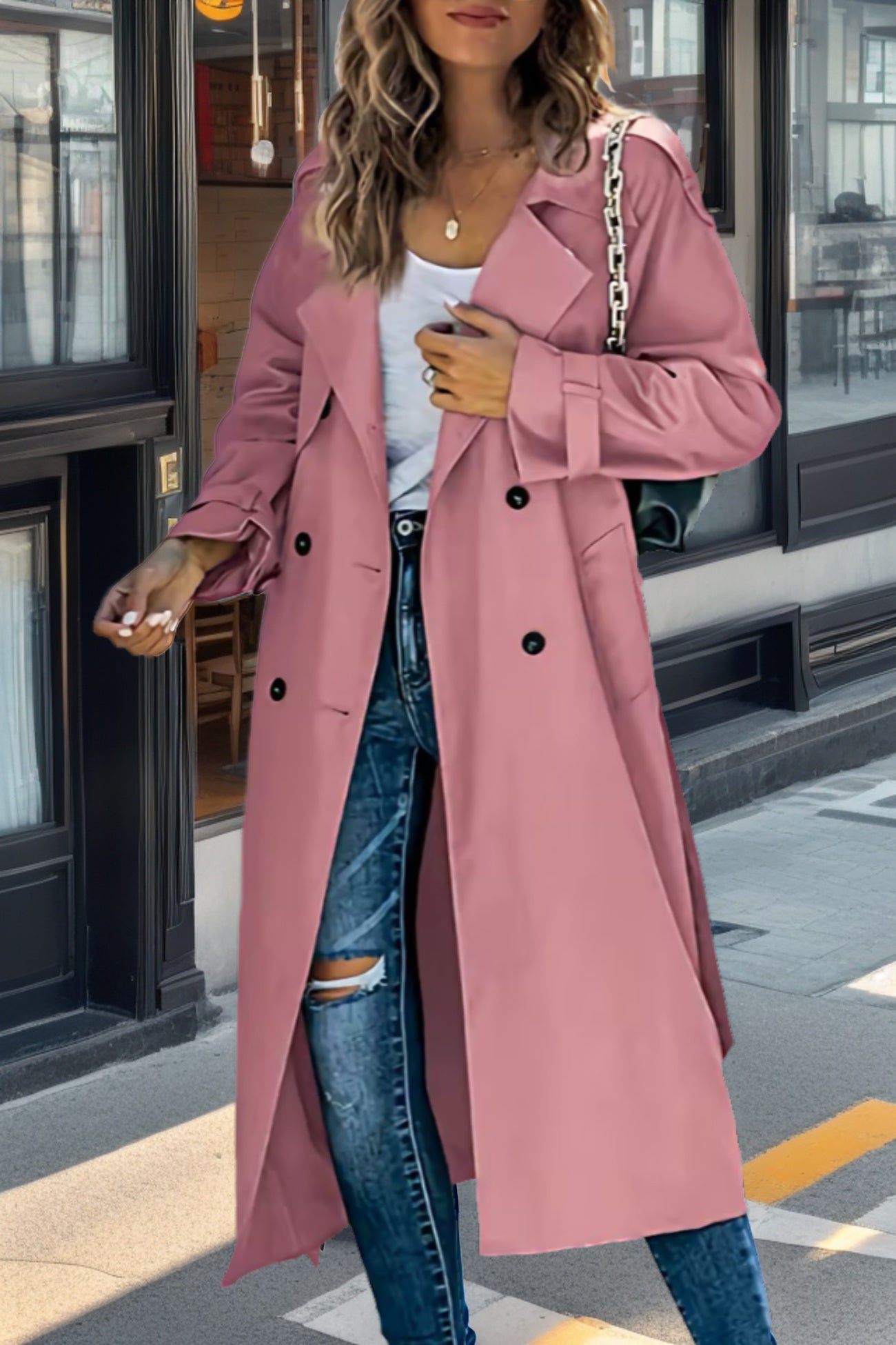 Retro Double-breasted Trench Coat