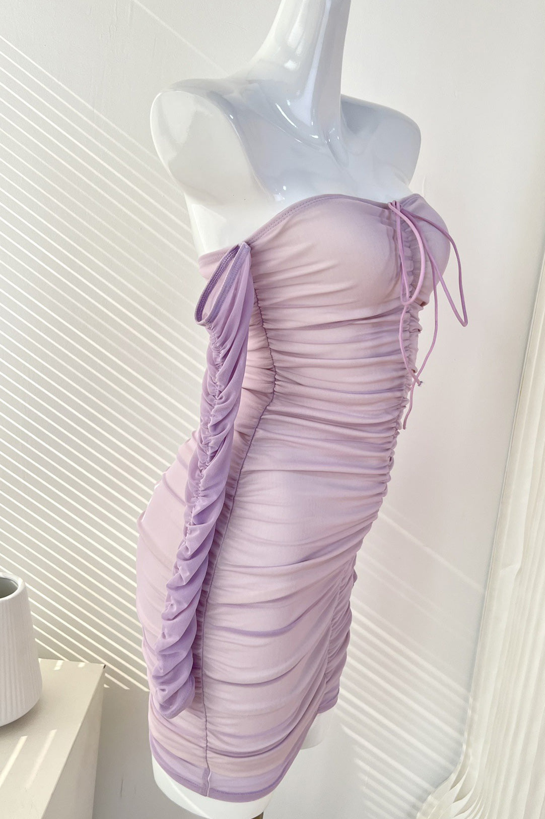 Sexy Mini Lilac Off Shoulder Party Homecoming Dress