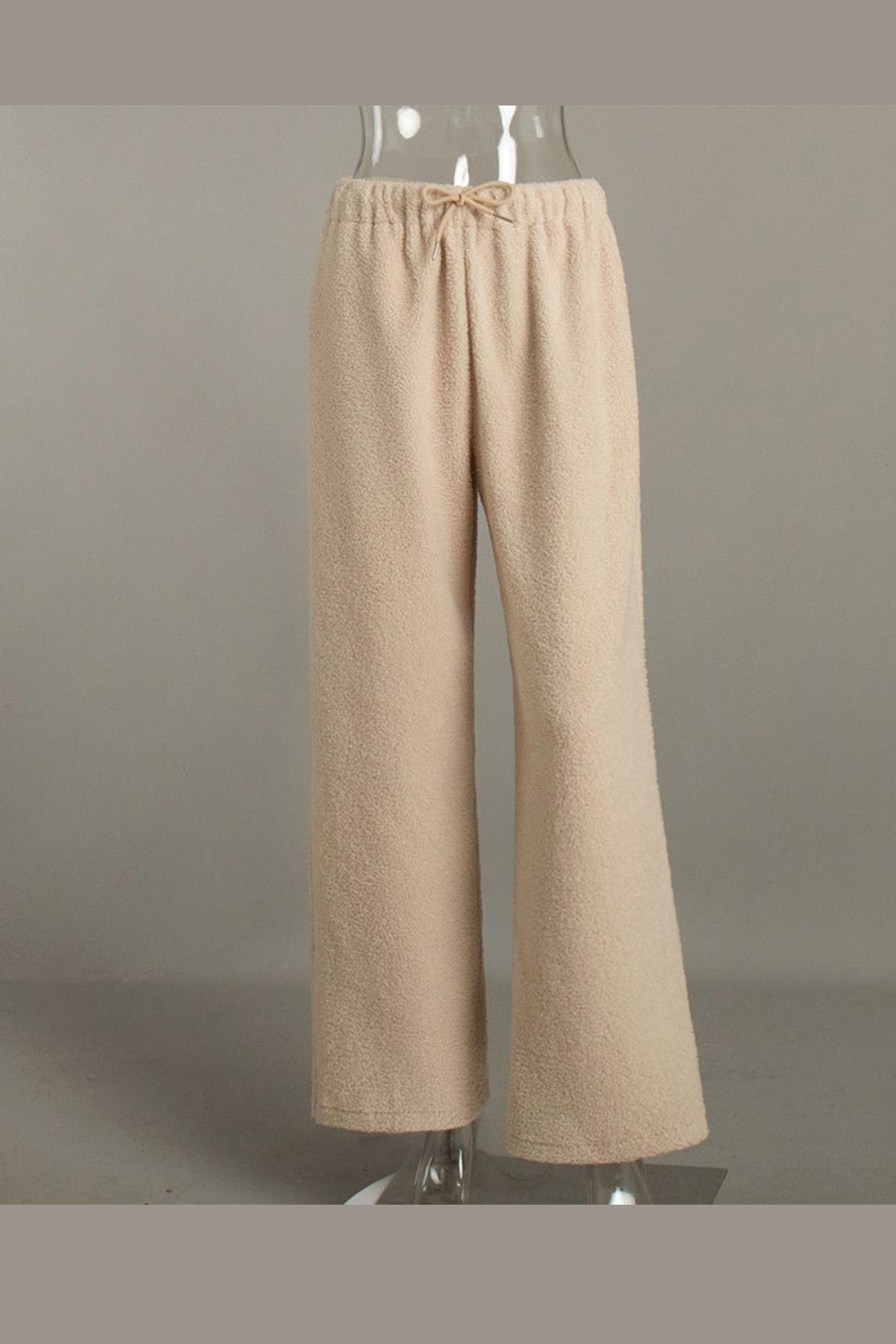 Teddy Boucle Plush Wide Leg Pants