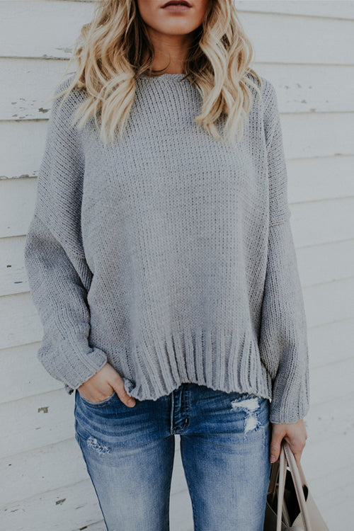 See Ya Backless Bat-wing Sleeve Sweater - 2 Colors