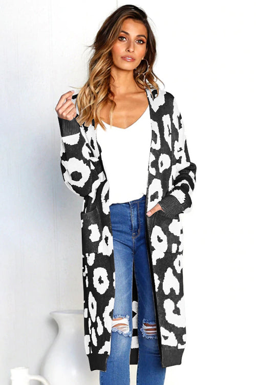 Chancery Leopard Print Knit Sweater Coat - 8 Colors