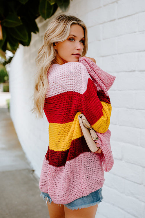 Feelin' Groovy Colorful Stripe Blouse