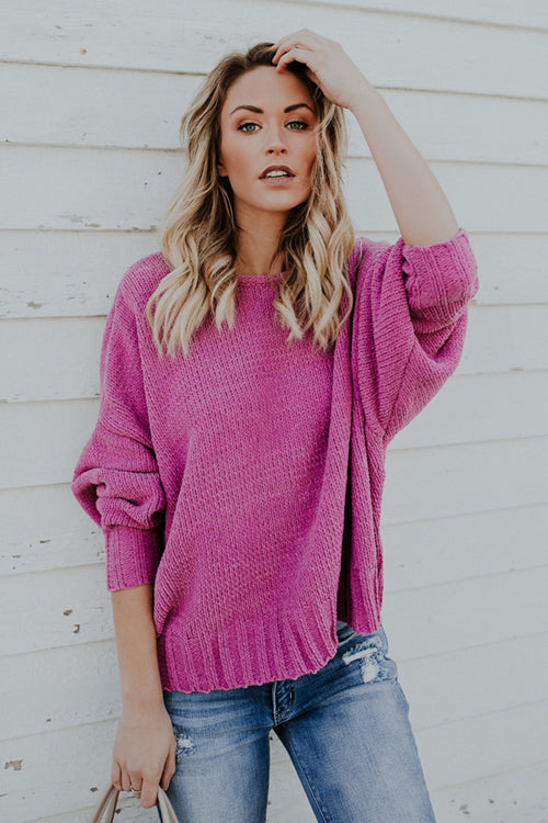 See Ya Backless Bat-wing Sleeve Sweater - 2 Colors