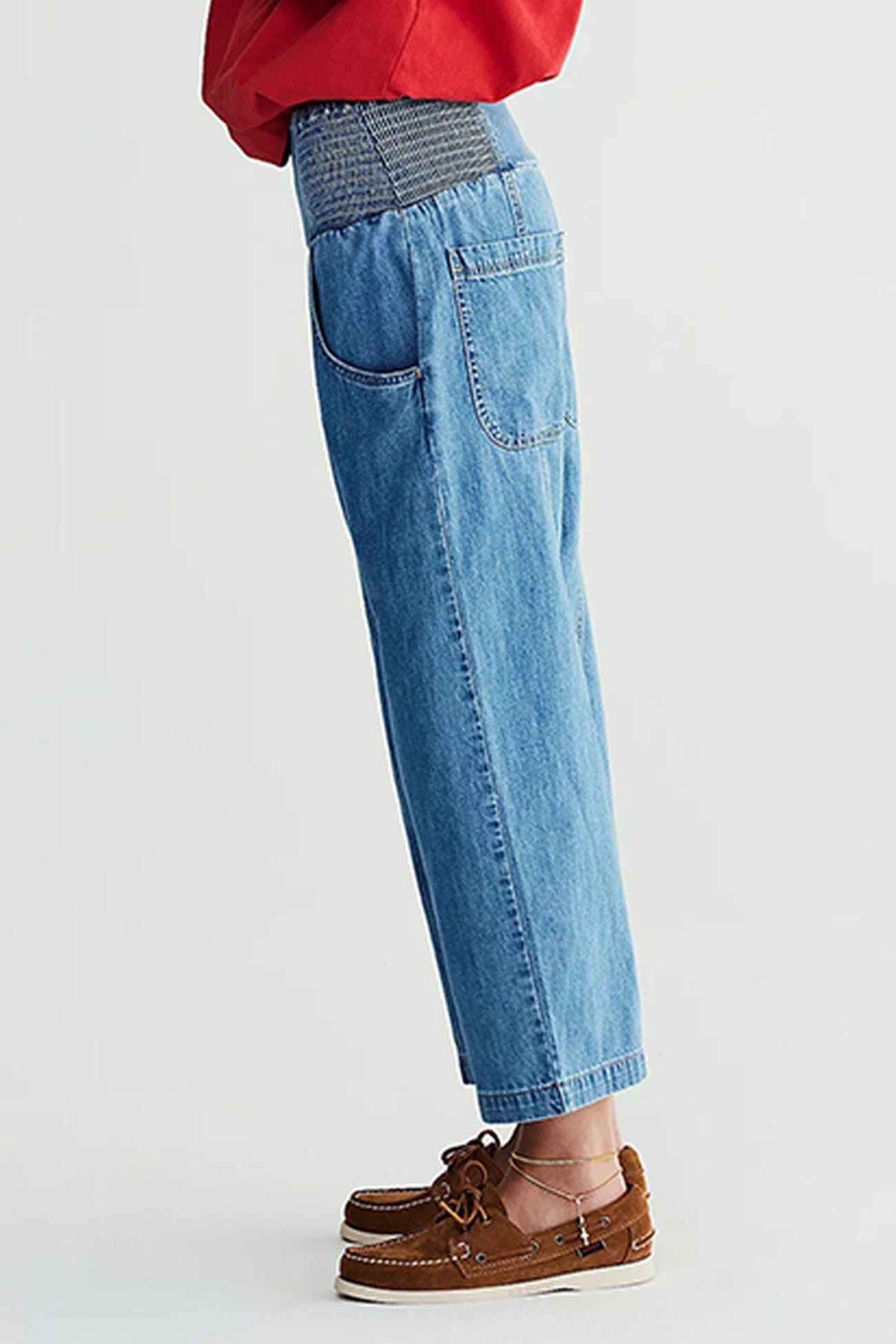 Wash Low-rise Baggy Haren Jeans