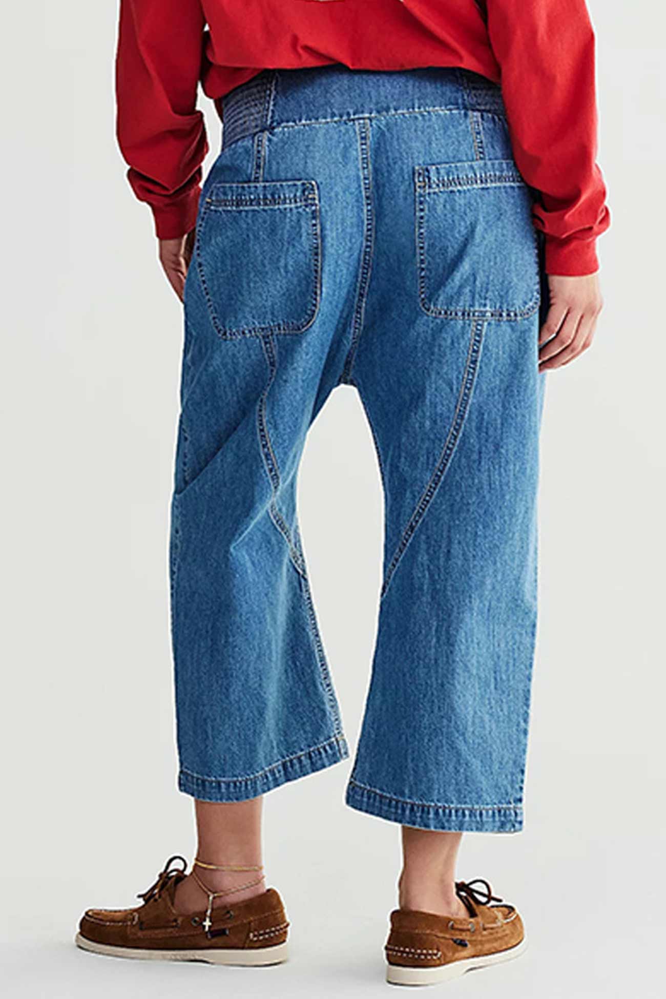 Wash Low-rise Baggy Haren Jeans