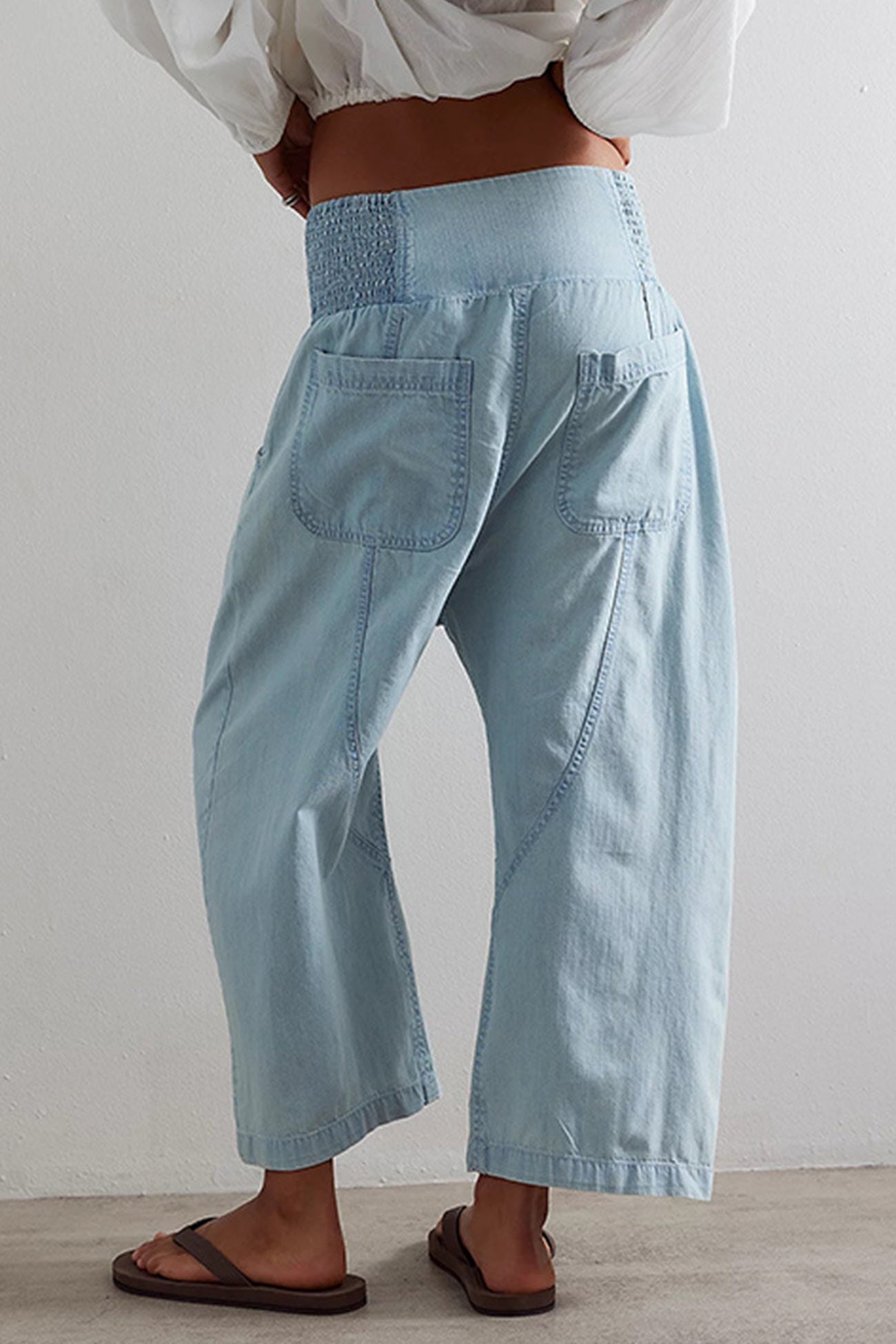 Wash Low-rise Baggy Haren Jeans