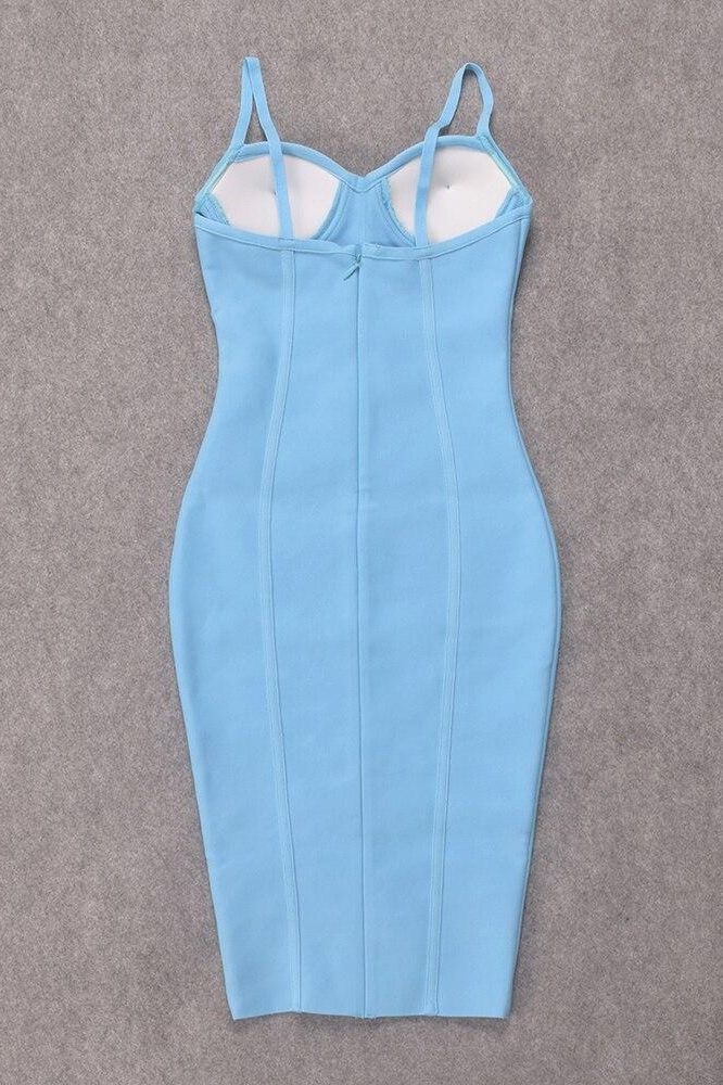 Abi Bandage Dress - Sky Blue