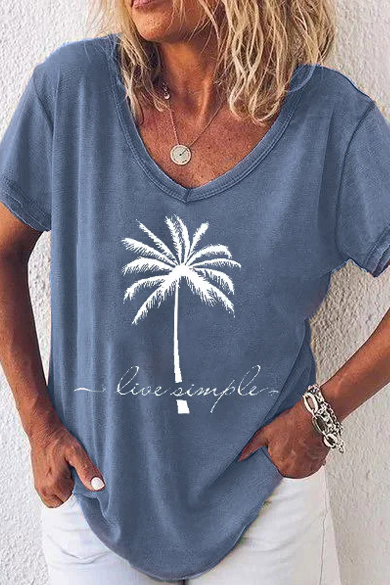 Coconut Print Short Sleeve T-Shirt