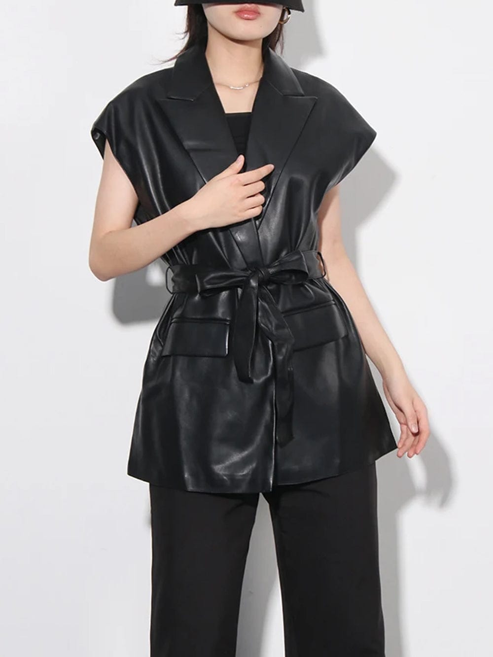 Adielleen Sleeveless Casual Jacket