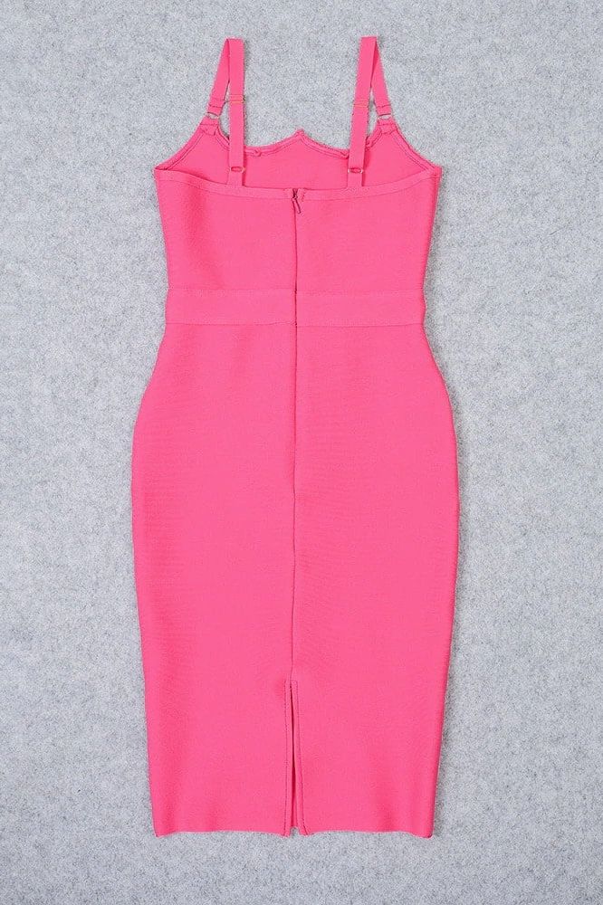 Amber Bandage Dress - Hot Pink