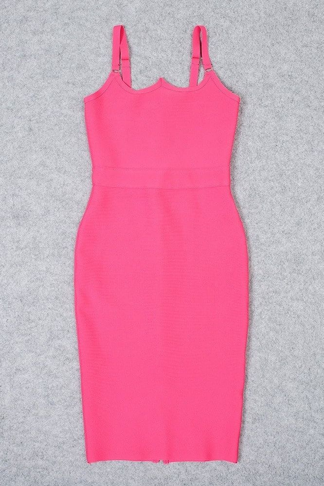 Amber Bandage Dress - Hot Pink