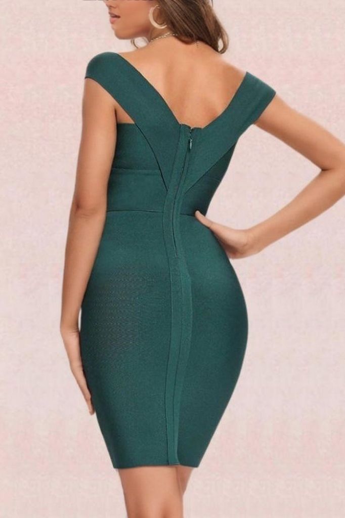 Ash Bandage Dress - Emerald Green